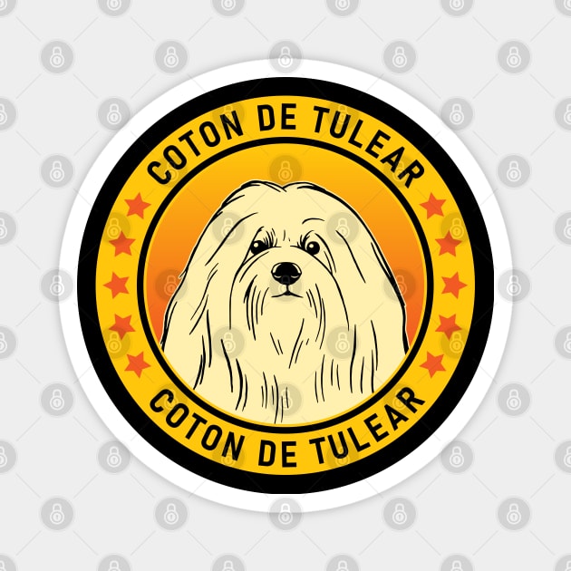 Coton de Tulear Dog Portrait Magnet by millersye